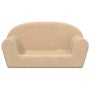 Sofá infantil de 2 plazas de felpa suave color crema de , Mobiliario para bebés y niños pequeños - Ref: Foro24-356989, Precio...
