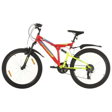 Bicicleta montaña 21 velocidades 26 pulgadas rueda 49 cm rojo de vidaXL, Bicicletas - Ref: Foro24-3067228, Precio: 259,58 €, ...