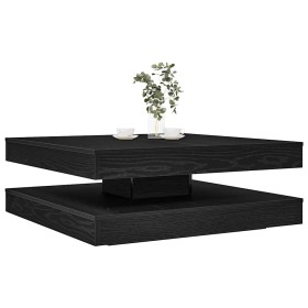 Mesa de centro giratoria 360 grados roble negro 90x90x34,5 cm de , Mesas de centro - Ref: Foro24-3321352, Precio: 168,30 €, D...