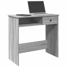 Escritorio de madera contrachapada gris Sonoma 80x40x75 cm de , Escritorios - Ref: Foro24-860477, Precio: 67,54 €, Descuento: %