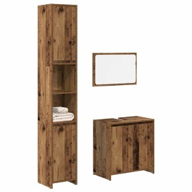 Juego de muebles de baño 3 piezas madera ingeniería envejecida de , Muebles de baño - Ref: Foro24-3328565, Precio: 163,22 €, ...
