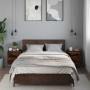 Mesitas de noche pared 2 uds color roble ahumado 40x31x39,5 cm de , Mesitas de noche - Ref: Foro24-848729, Precio: 77,95 €, D...