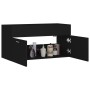 Armario para lavabo madera contrachapada negro 90x38,5x46 cm de vidaXL, Muebles de baño - Ref: Foro24-804666, Precio: 34,79 €...