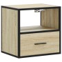 Mesita de noche de pared color roble ahumado 40x31x39,5 cm de , Mesitas de noche - Ref: Foro24-848736, Precio: 41,36 €, Descu...