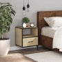 Mesita de noche de pared color roble ahumado 40x31x39,5 cm de , Mesitas de noche - Ref: Foro24-848736, Precio: 41,36 €, Descu...