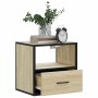 Mesita de noche de pared color roble ahumado 40x31x39,5 cm de , Mesitas de noche - Ref: Foro24-848736, Precio: 41,36 €, Descu...