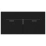 Armario para lavabo madera contrachapada negro 90x38,5x46 cm de vidaXL, Muebles de baño - Ref: Foro24-804666, Precio: 34,79 €...