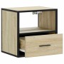 Mesita de noche de pared color roble ahumado 40x31x39,5 cm de , Mesitas de noche - Ref: Foro24-848736, Precio: 41,36 €, Descu...