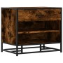 Banco zapatero madera de ingeniería roble ahumado 60x40x53,5 cm de , Bancos para recibidores y almacenamiento - Ref: Foro24-8...