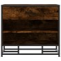 Banco zapatero madera de ingeniería roble ahumado 60x40x53,5 cm de , Bancos para recibidores y almacenamiento - Ref: Foro24-8...