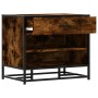 Banco zapatero madera de ingeniería roble ahumado 60x40x53,5 cm de , Bancos para recibidores y almacenamiento - Ref: Foro24-8...