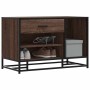 Banco zapatero madera de ingeniería marrón roble 80x40x53,5 cm de , Bancos para recibidores y almacenamiento - Ref: Foro24-84...