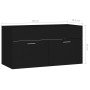 Armario para lavabo madera contrachapada negro 90x38,5x46 cm de vidaXL, Muebles de baño - Ref: Foro24-804666, Precio: 34,79 €...