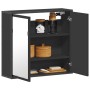 Armario de baño con espejo madera ingeniería negro 65x20x60 cm de , Tocadores de baño - Ref: Foro24-849254, Precio: 85,68 €, ...