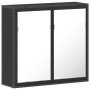 Armario de baño con espejo madera ingeniería negro 65x20x60 cm de , Tocadores de baño - Ref: Foro24-849254, Precio: 85,68 €, ...
