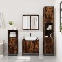 Armario con espejo baño madera roble ahumado 65x20x60 cm de , Tocadores de baño - Ref: Foro24-849256, Precio: 83,18 €, Descue...