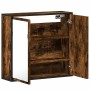 Armario con espejo baño madera roble ahumado 65x20x60 cm de , Tocadores de baño - Ref: Foro24-849256, Precio: 83,18 €, Descue...