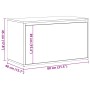 Banco de pasillo de aglomerado madera vieja 80x40x45 cm de , Bancos para recibidores y almacenamiento - Ref: Foro24-856752, P...