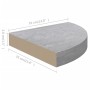 Estante de esquina de pared 2 uds MDF gris hormigón 35x35x3,8cm en Estanterías | Comprar online en Foru.es