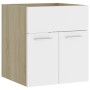 Armario para lavabo contrachapada blanco roble 41x38,5x46 cm de vidaXL, Muebles de baño - Ref: Foro24-804643, Precio: 36,69 €...
