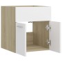 Armario para lavabo contrachapada blanco roble 41x38,5x46 cm de vidaXL, Muebles de baño - Ref: Foro24-804643, Precio: 36,69 €...