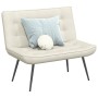 Banco de terciopelo color crema 110x74x84 cm de , Bancos - Ref: Foro24-4012345, Precio: 135,50 €, Descuento: %