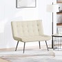 Banco de terciopelo color crema 110x74x84 cm de , Bancos - Ref: Foro24-4012345, Precio: 135,50 €, Descuento: %