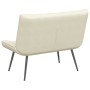Banco de terciopelo color crema 110x74x84 cm de , Bancos - Ref: Foro24-4012345, Precio: 135,50 €, Descuento: %