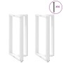 Patas de mesa bar forma T 2 uds acero blanco 60x35x(100-101) cm de , Patas para mesas - Ref: Foro24-4013093, Precio: 140,63 €...