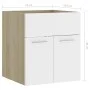 Armario para lavabo contrachapada blanco roble 41x38,5x46 cm de vidaXL, Muebles de baño - Ref: Foro24-804643, Precio: 36,25 €...