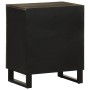 Mesita de noche madera maciza de mango negra 50x33x60 cm de , Mesitas de noche - Ref: Foro24-4017695, Precio: 81,86 €, Descue...