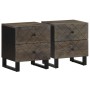 Mesitas de noche 2 uds madera maciza de mango negro 40x33x46 cm de , Mesitas de noche - Ref: Foro24-4017683, Precio: 133,69 €...