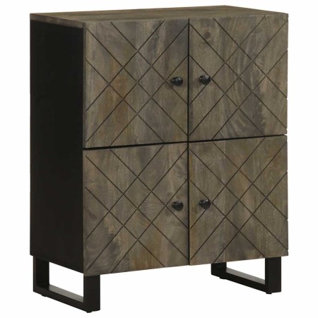 Aparador negro 60x33x75 cm madera maciza mango de , Almacenamiento para CD y DVD - Ref: Foro24-4017710, Precio: 108,25 €, Des...