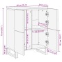 Aparador negro 60x33x75 cm madera maciza mango de , Almacenamiento para CD y DVD - Ref: Foro24-4017710, Precio: 108,25 €, Des...