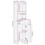 Mueble de baño de madera maciza de mango negro 38x33x160 cm de , Muebles de baño - Ref: Foro24-4017706, Precio: 121,63 €, Des...