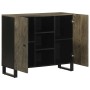 Aparador negro 90x33x75 cm madera maciza mango de , Almacenamiento para CD y DVD - Ref: Foro24-4017712, Precio: 158,16 €, Des...