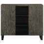 Aparador negro 90x33x75 cm madera maciza mango de , Almacenamiento para CD y DVD - Ref: Foro24-4017712, Precio: 158,16 €, Des...