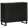 Aparador negro 90x33x75 cm madera maciza mango de , Almacenamiento para CD y DVD - Ref: Foro24-4017712, Precio: 158,16 €, Des...