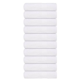 Toallas de invitados 10 uds 100% algodón blanco 70x140cm 360gsm de , Toallas - Ref: Foro24-136655, Precio: 92,84 €, Descuento: %