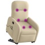 Silla de masaje reclinable de pie de tela color crema de , Sillones - Ref: Foro24-3302990, Precio: 299,92 €, Descuento: %