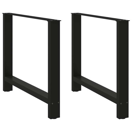 Patas de mesa de centro acero negro 2 uds 100x(72-73) cm de , Patas para mesas - Ref: Foro24-4013320, Precio: 106,36 €, Descu...
