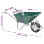 Carretilla verde 90 L 150 kg acero galvanizado y plástico de , Carretillas - Ref: Foro24-4013466, Precio: 155,64 €, Descuento: %