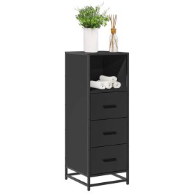 Armario de baño madera contrachapada negro 35x37,5x100 cm de , Muebles de baño - Ref: Foro24-849249, Precio: 93,74 €, Descuen...