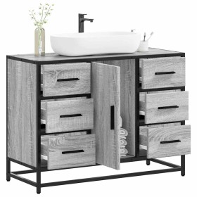 Armario lavabo baño madera ingeniería gris Sonoma 80x33x60 cm de , Muebles de baño - Ref: Foro24-849282, Precio: 127,17 €, De...