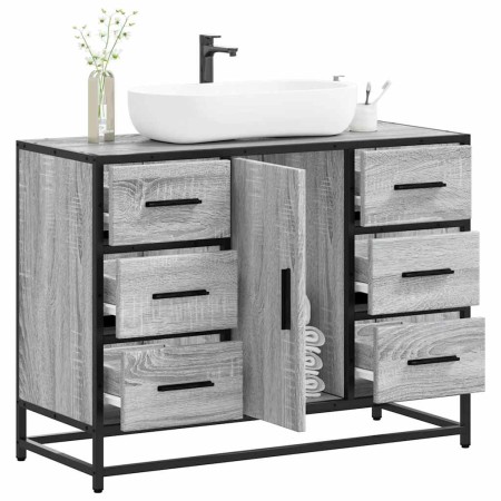 Armario lavabo baño madera ingeniería gris Sonoma 80x33x60 cm de , Muebles de baño - Ref: Foro24-849282, Precio: 127,17 €, De...