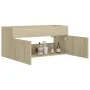 Armario para lavabo contrachapada color roble 100x38,5x46 cm de vidaXL, Muebles de baño - Ref: Foro24-804677, Precio: 47,98 €...