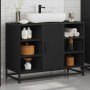 Armario de lavabo de baño madera ingeniería negro 80x33x60 cm de , Muebles de baño - Ref: Foro24-849289, Precio: 80,15 €, Des...