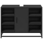 Armario de lavabo de baño madera ingeniería negro 80x33x60 cm de , Muebles de baño - Ref: Foro24-849289, Precio: 80,15 €, Des...