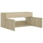 Armario para lavabo contrachapada color roble 100x38,5x46 cm de vidaXL, Muebles de baño - Ref: Foro24-804677, Precio: 47,98 €...