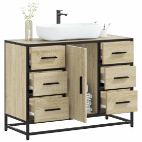 Armario lavabo baño madera ingeniería roble Sonoma 80x33x60 cm de , Muebles de baño - Ref: Foro24-849280, Precio: 123,19 €, D...